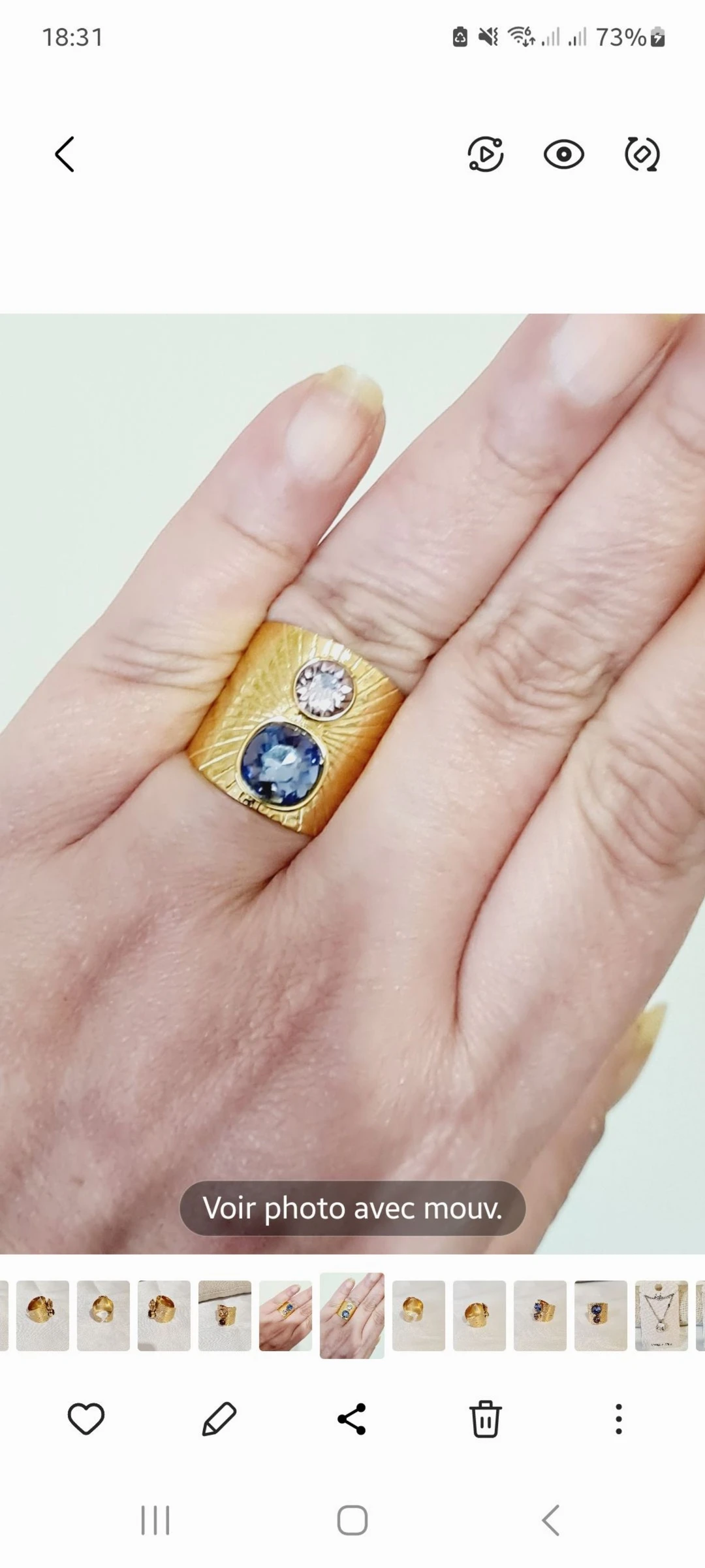 Verstelbare Bohm kristallen Swarovski indigo paars – photo 7